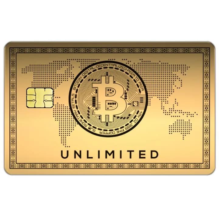 BITCOIN - Cartão em Metal